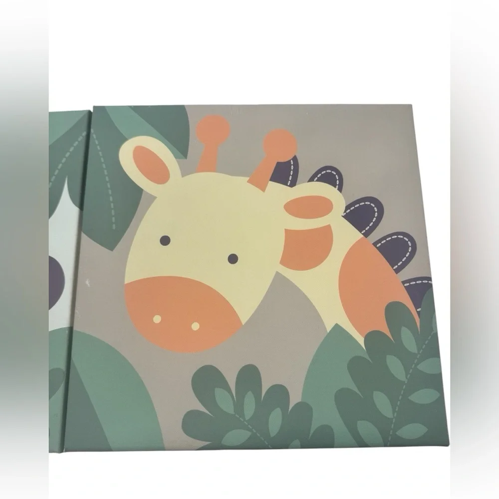 Giraffe and Monkey Canvas Wall Art